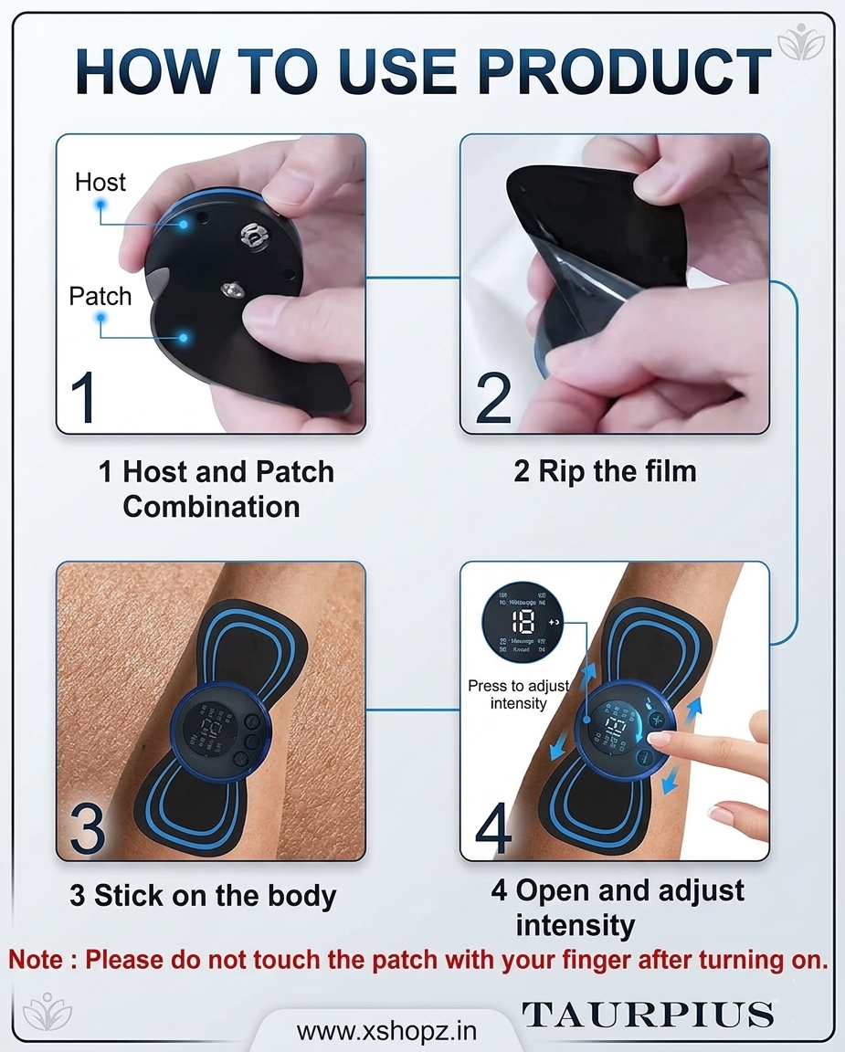 Pain Relief Pro™ – Portable EMS Neck & Full Body Massager (8 Modes, Rechargeable)