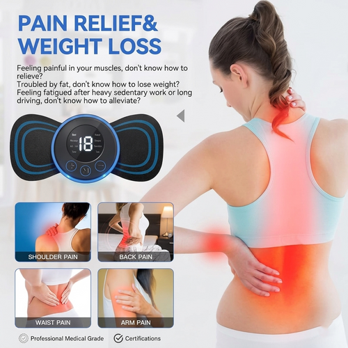 Pain Relief Pro™ – Portable EMS Neck & Full Body Massager (8 Modes, Rechargeable)